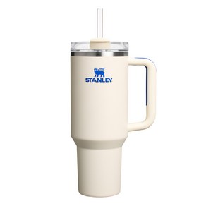 스탠리 퀜처 H2.0 플로우 스테이트 텀블러, 크림로얄, 1.18L, 1개