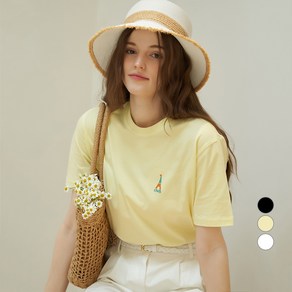 ELLE PARIS 여성용 통기성 Eiffel 반팔 티셔츠
