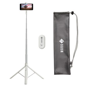 마크제트 원터치 인피니티 블루투스 셀카봉 삼각대 1.7M, 화이트, 1개