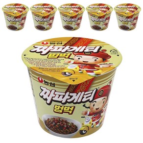 짜파게티 범벅 컵라면, 70g, 6개