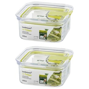 락앤락 올트라이탄 원터치 밀폐용기, 600ml, 2개