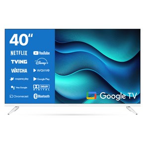 와이드뷰 4K UHD QLED 구글 스마트 TV 화이트, 101cm(40인치), GTWV400FHD11, 스탠드형, 고객직접설치, 1개