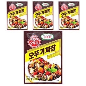 오뚜기 짜장 깊고 풍부한맛 과립형, 100g, 4개