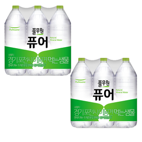풀무원샘물 퓨어 생수, 2L, 12개