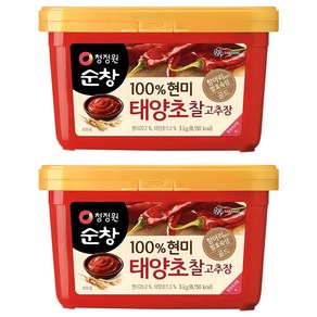 청정원순창 100% 현미 태양초 찰고추장, 3kg, 2개