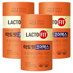 락토핏 생유산균 코어맥스 60p, 120g, 3개