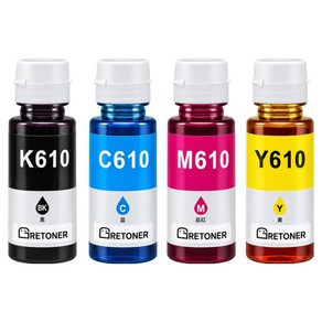 삼성 INK-K610 C610 M610 Y610 세트 SL-T1670W SL-T2170W SL-T1680W SL-T2270DW 프린터 무한 리필 재생 호환 잉크, 빨강, 노랑, 1세트