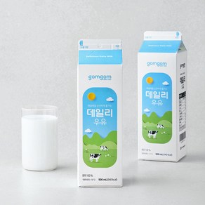 [로켓프레시] 곰곰 데일리 우유, 900ml, 2개