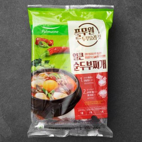풀무원 얼큰 순두부찌개 킷 2인분, 600g, 1개