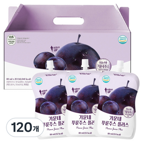유기농마루 정품 기운내 푸룬주스 플러스, 80ml, 120개
