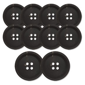 동대문단추왕 소뿔02 H05 20mm, 블랙무광, 10개