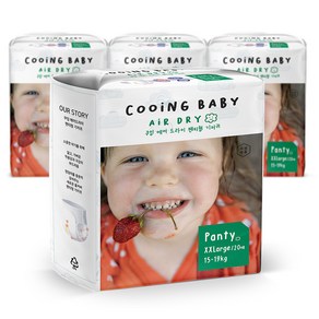 Cooing 에어드라이 풀커버 팬티형 기저귀 아동용, 점보형(2XL), 80매