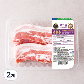 농협 포크빌 한돈 시그니처 삼겹살 구이용, 500g, 2개