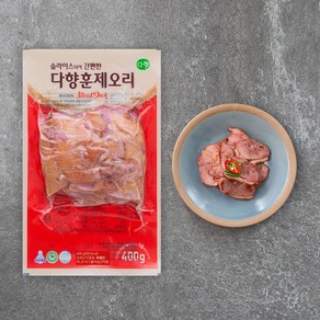 다향 훈제오리 슬라이스, 400g, 1개 - 훈제오리