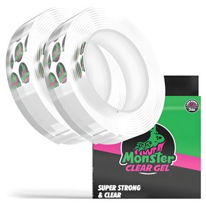 몬스터클리어겔 실리콘 양면테이프 30mm x 3m, 2개