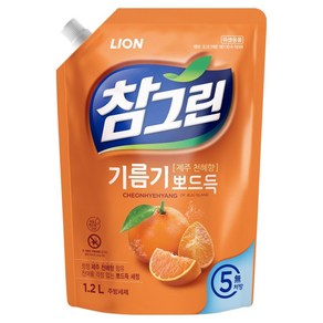 참그린 천혜향 기름기 뽀드득 주방세제 리필, 1.2L, 1개