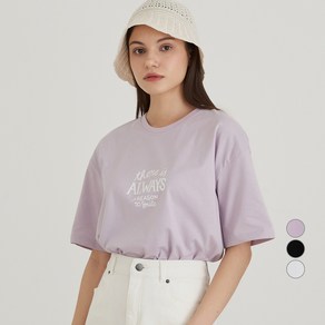 ELLE GIRL 여성용 통기성 루즈핏 올웨이즈 프린트 반팔 티셔츠