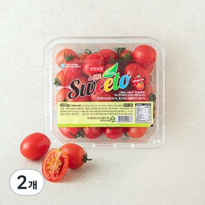 스윗토 스테비아 새콤 달콤한 대추방울토마토, 750g, 2개 - 방울토마토