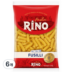 RINO 볼드 푸실리 파스타면, 500g, 6개