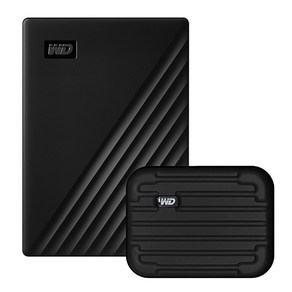 WD My Passport portable external hard drive + pouch WDBYFT0020BBK