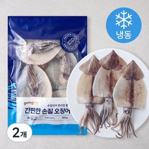 간편한 손질 오징어 (냉동), 500g, 2개