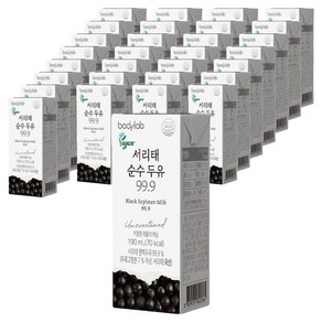 바디랩 서리태 순수 두유 99.9, 190ml, 48개