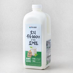 파스퇴르 우유로만든 플레인 요거트, 1.8L, 1개입
