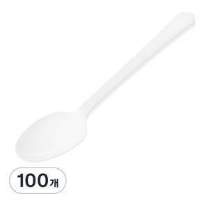 코멧 심플한 일회용 개별포장 숟가락 화이트, 1개입, 100개