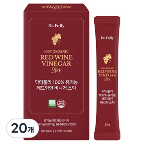 닥터풀리 100% 유기농 레드와인 비니거 스틱 14p, 280g, 20개