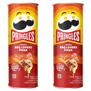 프링글스 감자스낵 스모키 바비큐 피자맛, 102g, 2개
