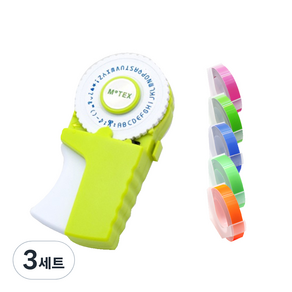 모텍스 라벨 메이커 또각이 E-303 + 리필 테이프 B세트, 라임, 3세트