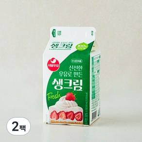 서울우유 생크림, 500ml, 2팩