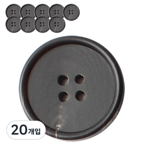 동화상가몰 소뿔단추1 18mm, 블랙무광, 20개입