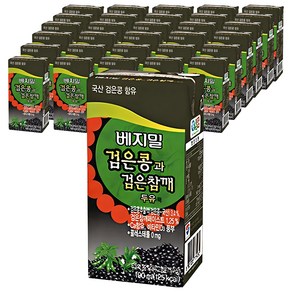 베지밀 검은콩과 검은참깨 두유, 190ml, 32개