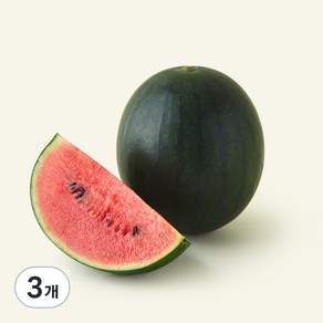 한반도 까망 애플수박, 1kg 이상, 3개