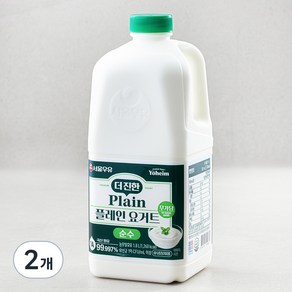 서울우유 더 진한 순수 플레인 요거트, 1.8L, 1개입, 2개