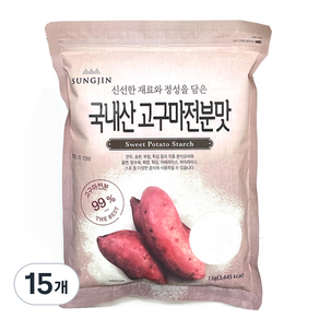 성진 국내산 고구마전분맛, 1kg, 15개
