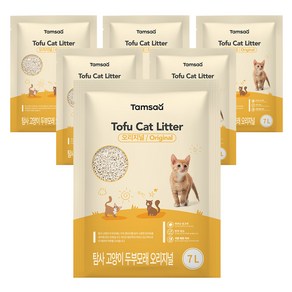 탐사 고양이 두부모래 7L (약 2.8 kg), 6개, 오리지널