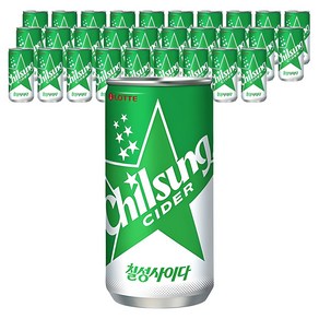 롯데 칠성사이다, 210ml, 30개 - 에너지음료