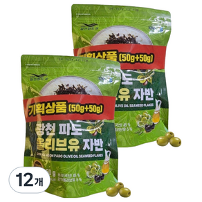 광천파도김 올리브유 자반, 50g, 12개