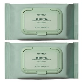 토니모리 그린티 수분 클렌징 티슈 세트, 100매입, 456g, 2개