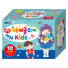 아이클레이 키즈 10색 세트, 혼합색상, 50g, 10개