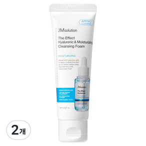 제이엠솔루션 더 이펙트 히알루로닉 & 모이스처라이징 수분 클렌징 폼, 50ml, 2개