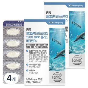 광동제약 철갑상어 콘드로이친 1200 MBP 비타민D3 60g