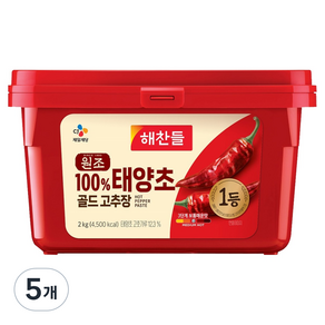 해찬들 태양초 골드 고추장, 2kg, 5개