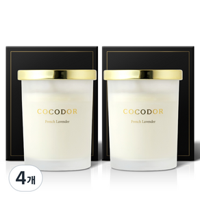 코코도르 소이캔들 미디움자, 프렌치라벤더, 220g, 4개