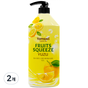 탐사 후르츠 스퀴즈 바디워시 유자, 1.2L, 2개