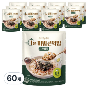 오늘부터 1분 비빔곤약밥 김간장맛, 110g, 60개