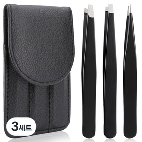 코멧 홈 고급 쪽집게 핀셋 3종 세트, 혼합색상, 3세트