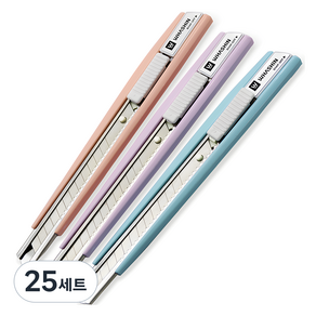 화신 215 커터칼 KN-215P3 소 3p 세트, 블루 + 퍼플 + 피치, 25세트